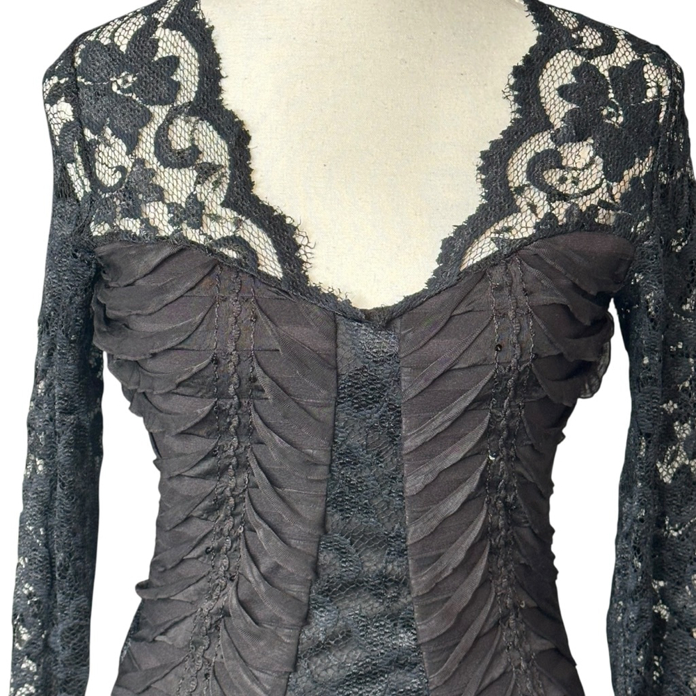 Y2K Arden B. Insane black lace Whimsygoth long sleeve dress - Picture 4 of 6